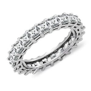 NIB Silver Plated Crystal Eternity Band Sz 8